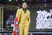 谷中敦（Baritone Sax / 東京スカパラダイスオーケストラ）（撮影：釘野孝宏）