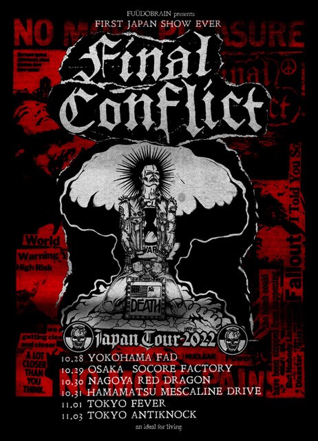 「FINAL CONFLICT JAPAN TOUR 2022」ポスター