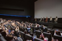 映画「Documentary of artless-飾らない音楽のゆくえ-」公開初日トークショーの様子。（撮影：木原隆裕）