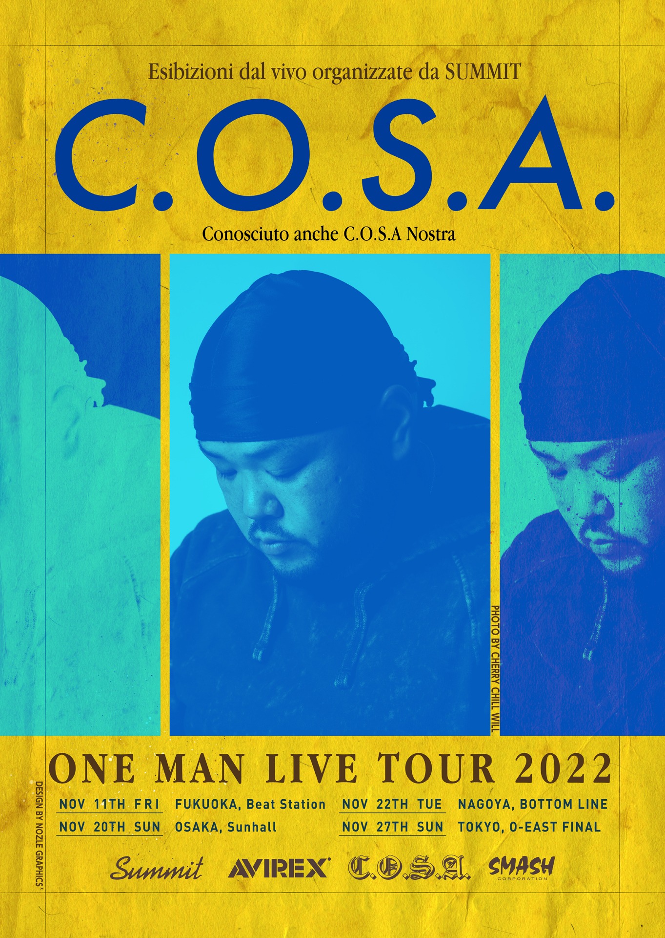 「C.O.S.A. ONE MAN LIVE TOUR 2022」フライヤー