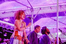 カマシ・ワシントンのステージの様子。 (c)ODD BRICK
All Copyrights Reserved.