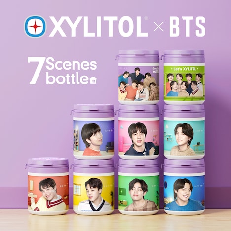 「キシリトール×BTS ７ Scenesボトル」ビジュアル