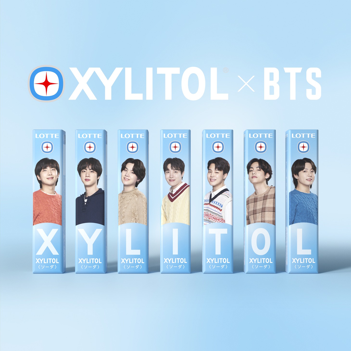 「キシリトール×BTS＜ソーダ＞」ビジュアル