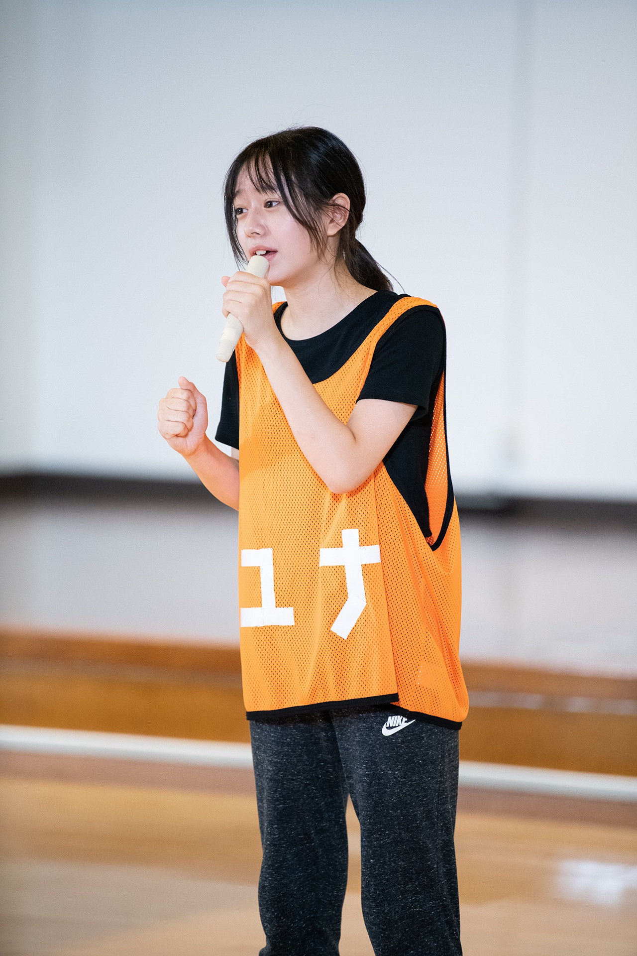 合宿オーディション中のユナこと仲村悠菜。