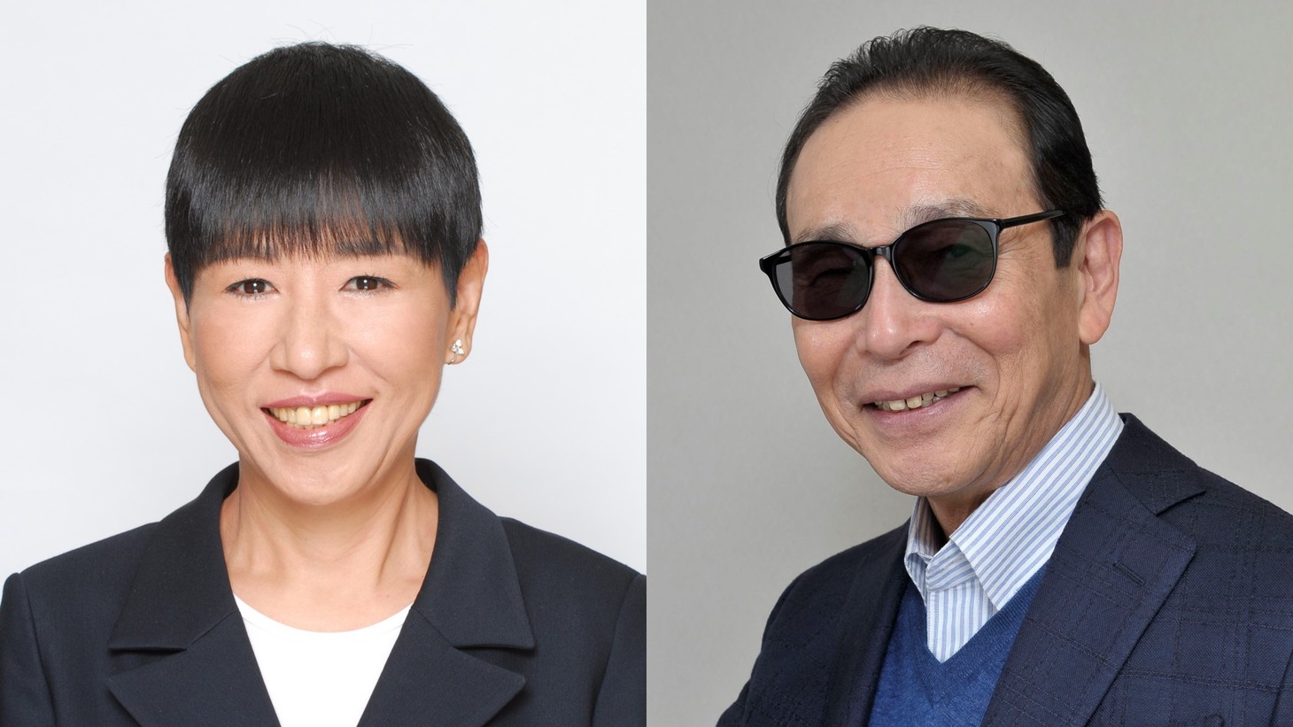 左から和田アキ子、タモリ。