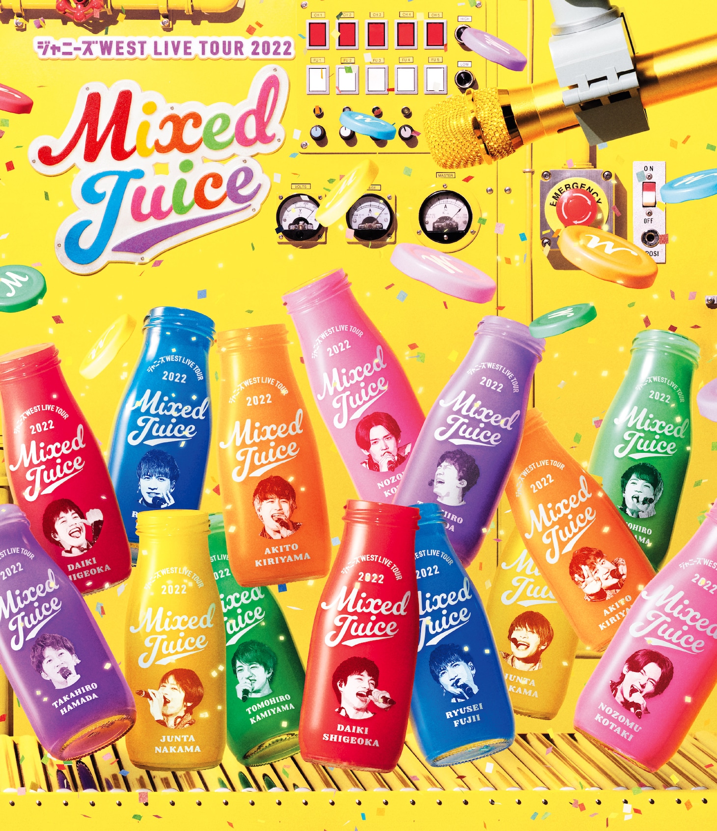 ジャニーズWEST「ジャニーズ WEST LIVE TOUR 2022 Mixed Juice」通常盤ジャケット