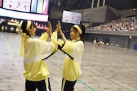 「イコノイジョイ最速＆最遅女王は誰だ？40mダッシュ」の様子。