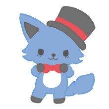 レイン（川尻蓮考案）。マジシャンのキツネ。みんなに驚きと感動をお届けする。(c) ’22 SANRIO 著作(株)サンリオ (c)LAPONE ENTERTAINMENT