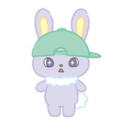 ちまた（木全翔也考案）。元気いっぱいのうさぎ。お寿司が大好き。(c) ’22 SANRIO 著作(株)サンリオ (c)LAPONE ENTERTAINMENT