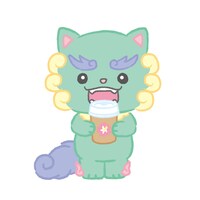 ヤヌカミ（與那城奨考案）。家の守り神のシーサー。なかなか家から出ない。(c) ’22 SANRIO 著作(株)サンリオ (c)LAPONE ENTERTAINMENT