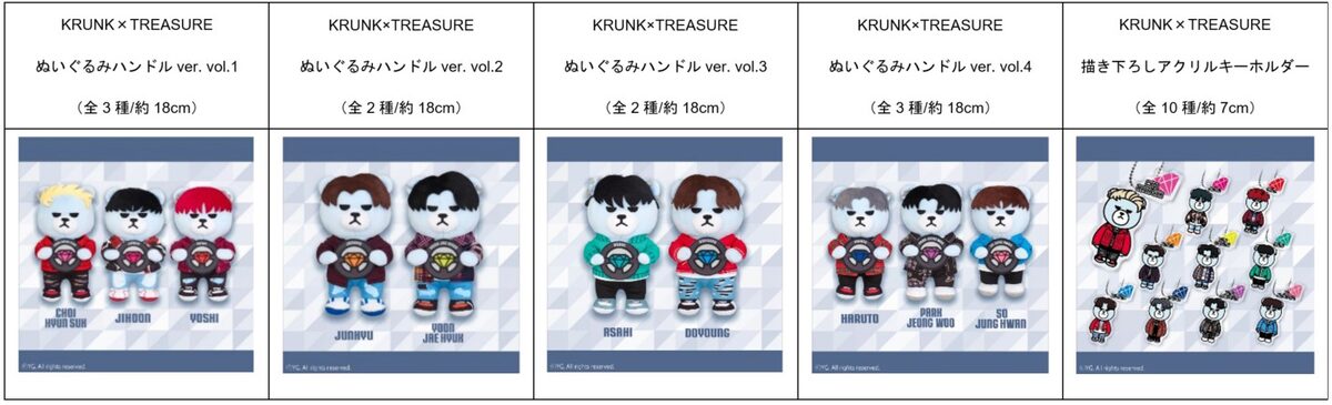 KRUNK×TREASURE」ぬいぐるみ＆キーホルダー - TREASUREくじ＆「JIKJIN treasure ぬいぐるみくじ