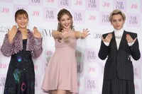 左から村上佳菜子、ゆうちゃみ、Novel Core。