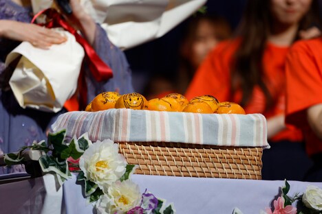 メンバーが絵を描いたみかん。