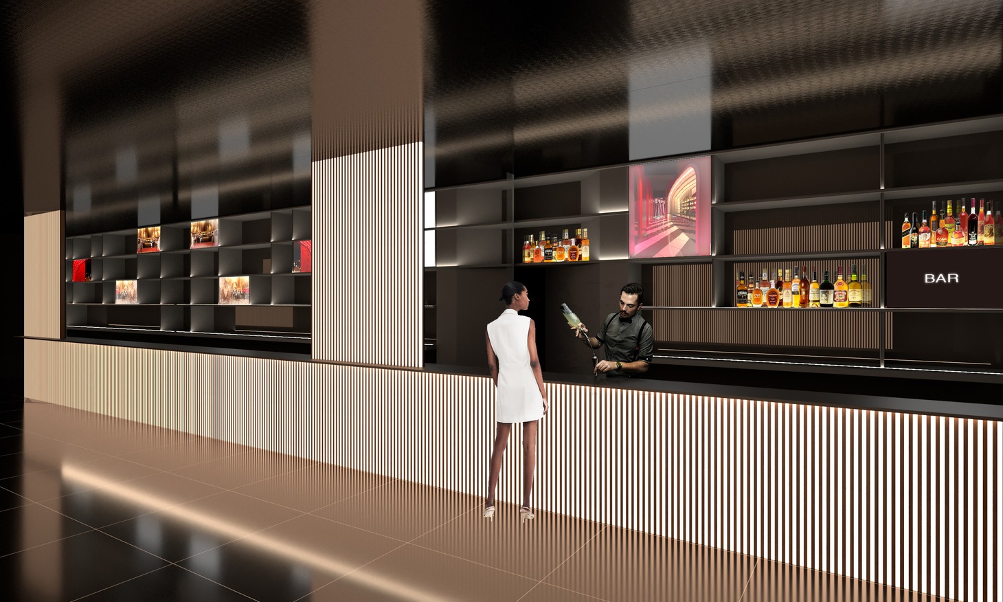 東京・Zepp Shinjuku（TOKYO）のドリンクカウンターのイメージ。