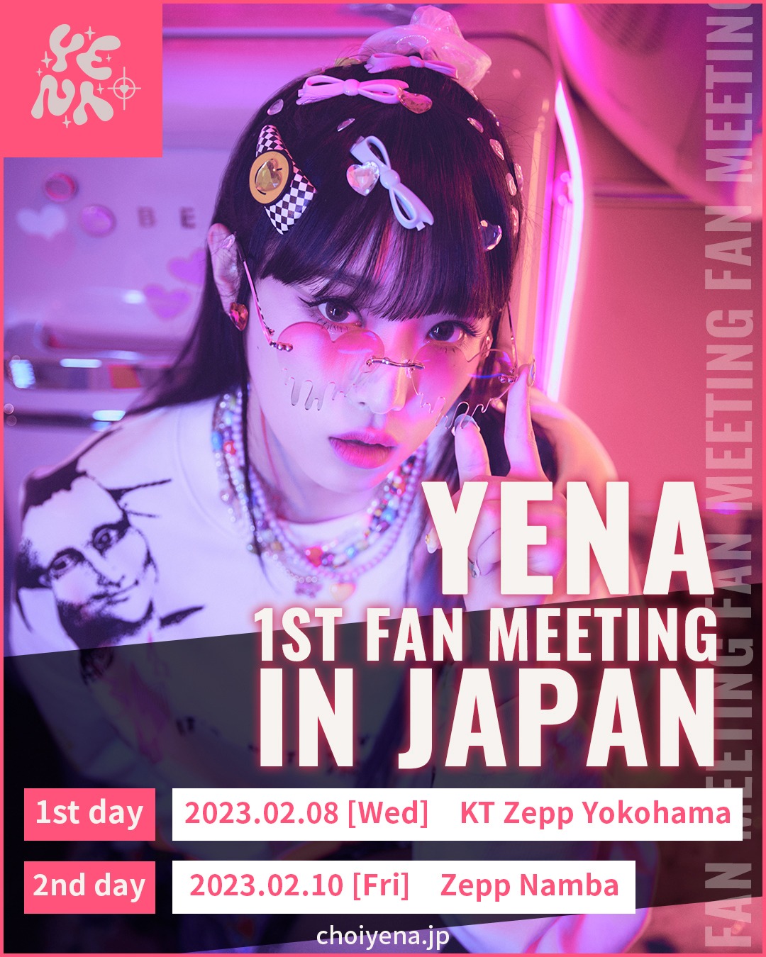 「YENA 1st FANMEETING IN JAPN」告知ビジュアル