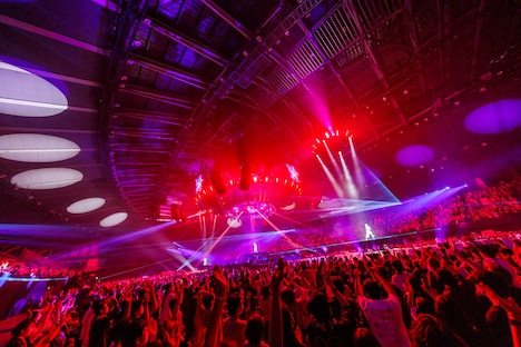 「Perfume 9th Tour 2022 "PLASMA"」さいたまスーパーアリーナ公演の様子。（撮影：上山陽介）