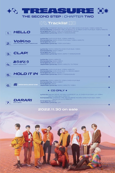 TREASURE「THE SECOND STEP : CHAPTER TWO」トラックリスト