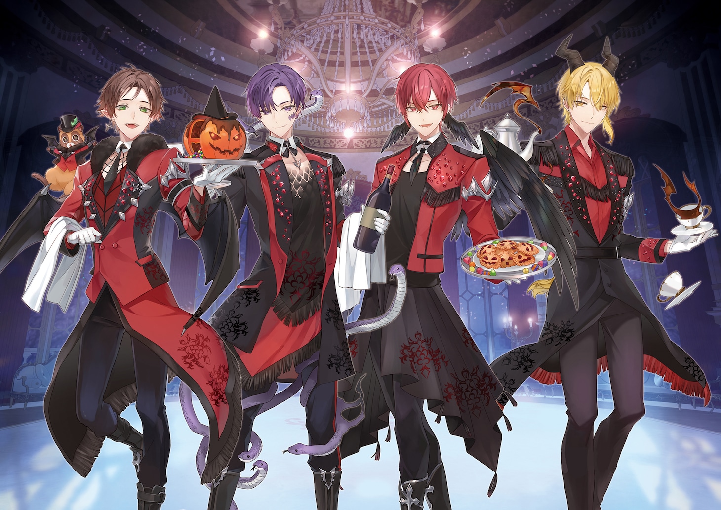 浦島坂田船「Happy Halloweeeen 浦島坂田幽霊船 Ψ悪魔執事Ψ あなたが飽くまで仕えます♡ワタクシかなり使えます♡ちゃんとしni9htお仕置きデビか～？？？？」ビジュアル