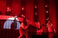 「ハイタテキ！」で普段は中山莉子が担当する「惚れたっ！」のフレーズを披露するBOSS。