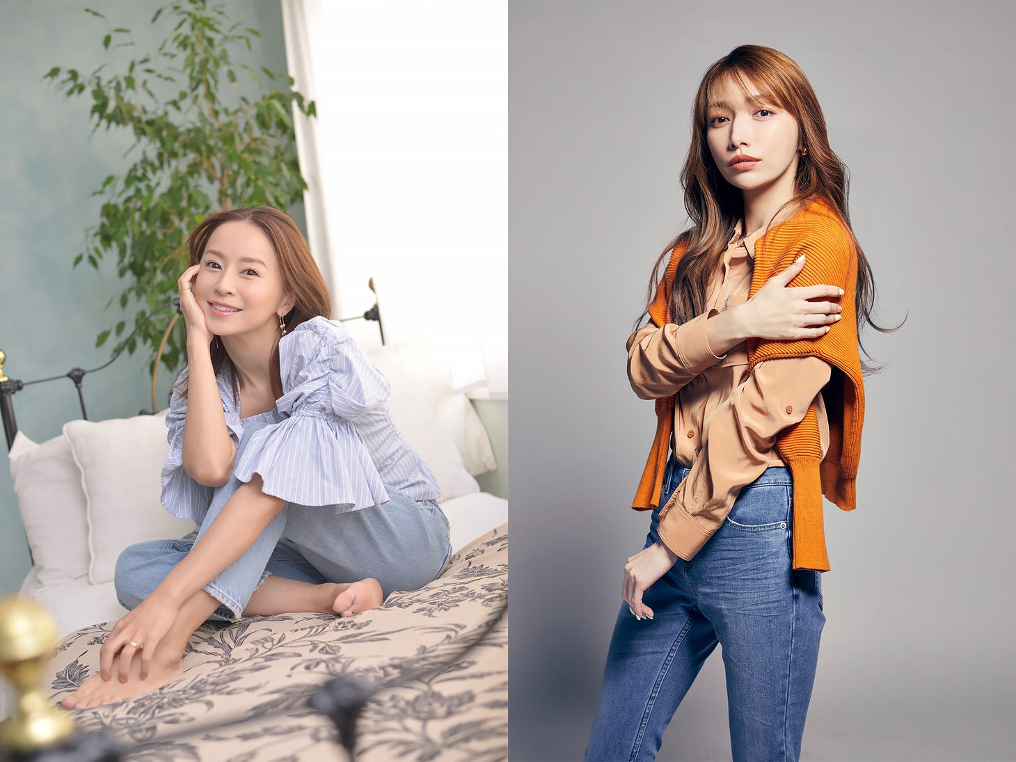 左から鈴木亜美、後藤真希。