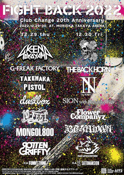 「FIGHT BACK 2022 ClubChange 20th Anniversary」ポスタービジュアル