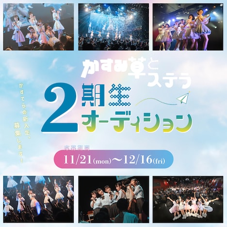 かすみ草とステラ「2期生オーディション」告知画像