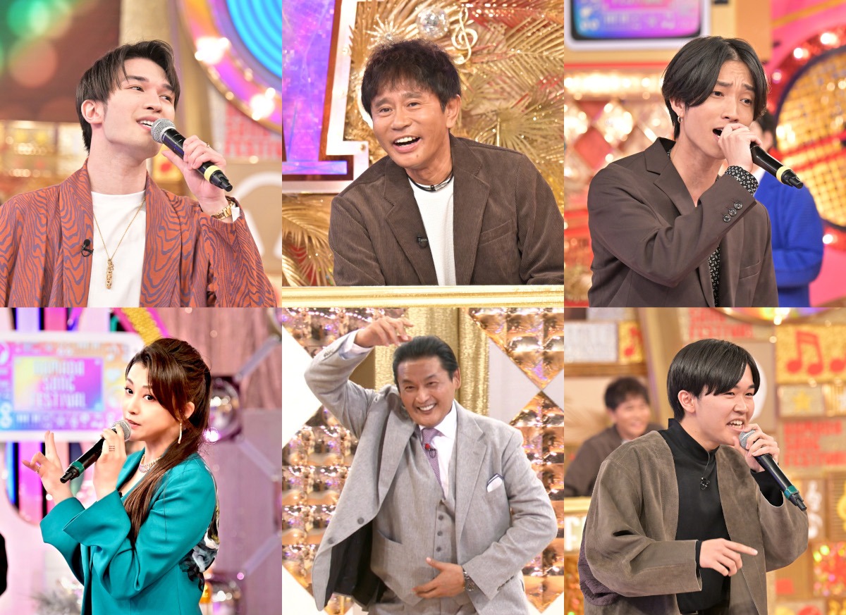 上段左からジェシー（SixTONES）、浜田雅功（ダウンタウン）、田中樹（SixTONES）。下段左から藤原紀香、貴乃花光、鈴木福。(c)TBS
