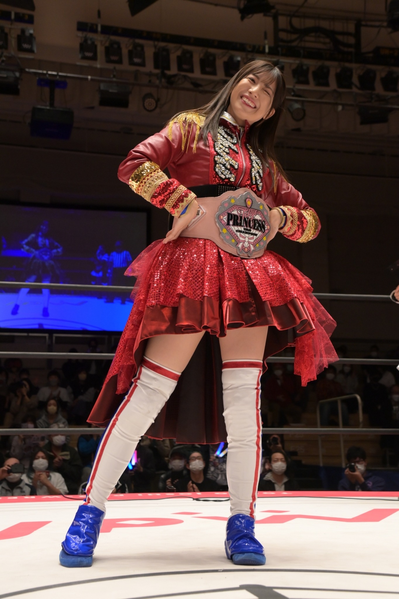 赤井沙希＆荒井優希の3度目の防衛戦より。(c)東京女子プロレス