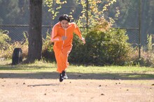 30m走に挑戦するハル。