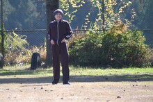 30m走に挑戦するマサヒロ。