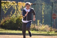 30m走に挑戦するシューヤ。