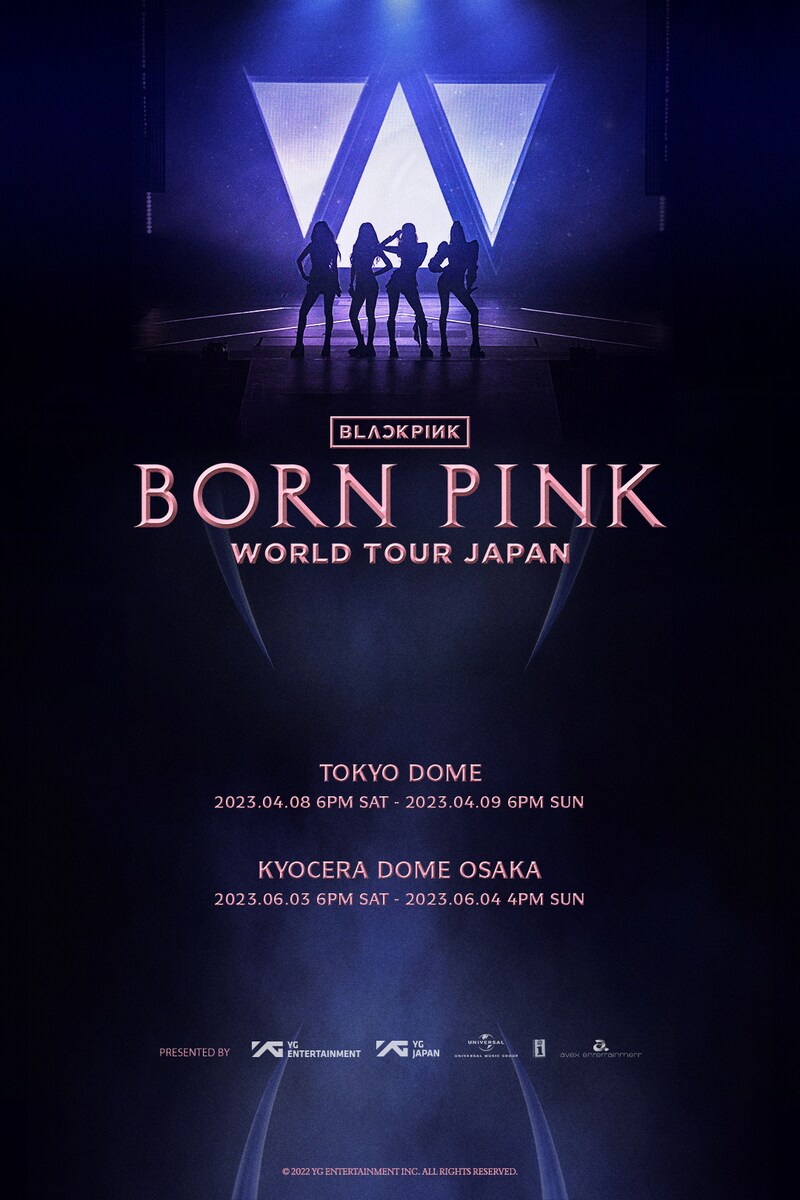 「BLACKPINK WORLD TOUR [BORN PINK] JAPAN」告知ビジュアル