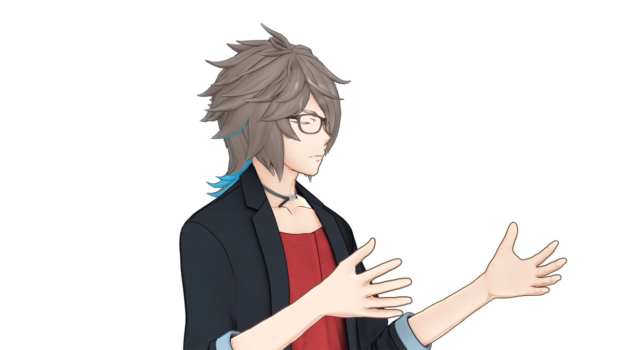 インタビューに応じるアンジョー。