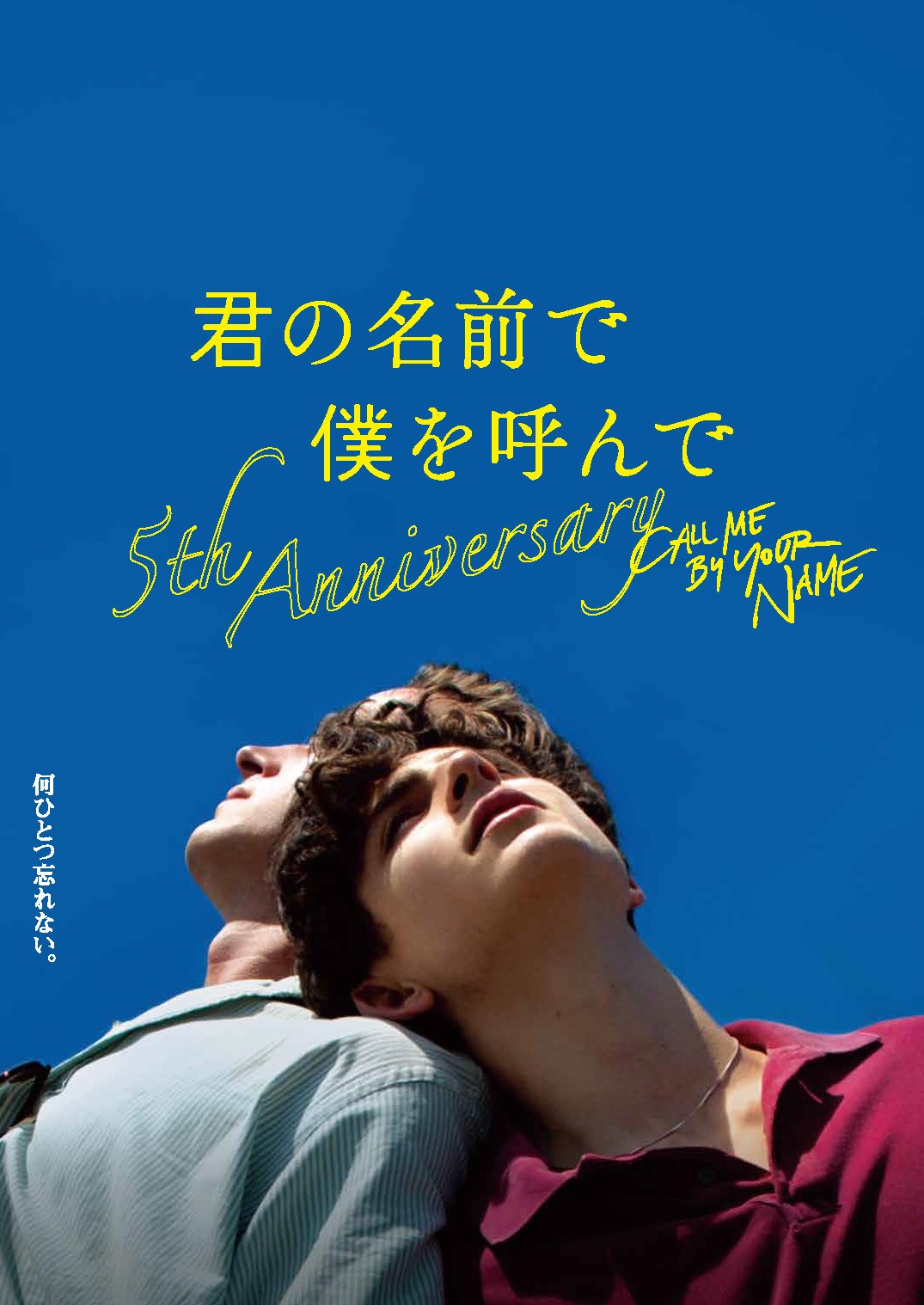 映画「君の名前で僕を呼んで」告知ビジュアル