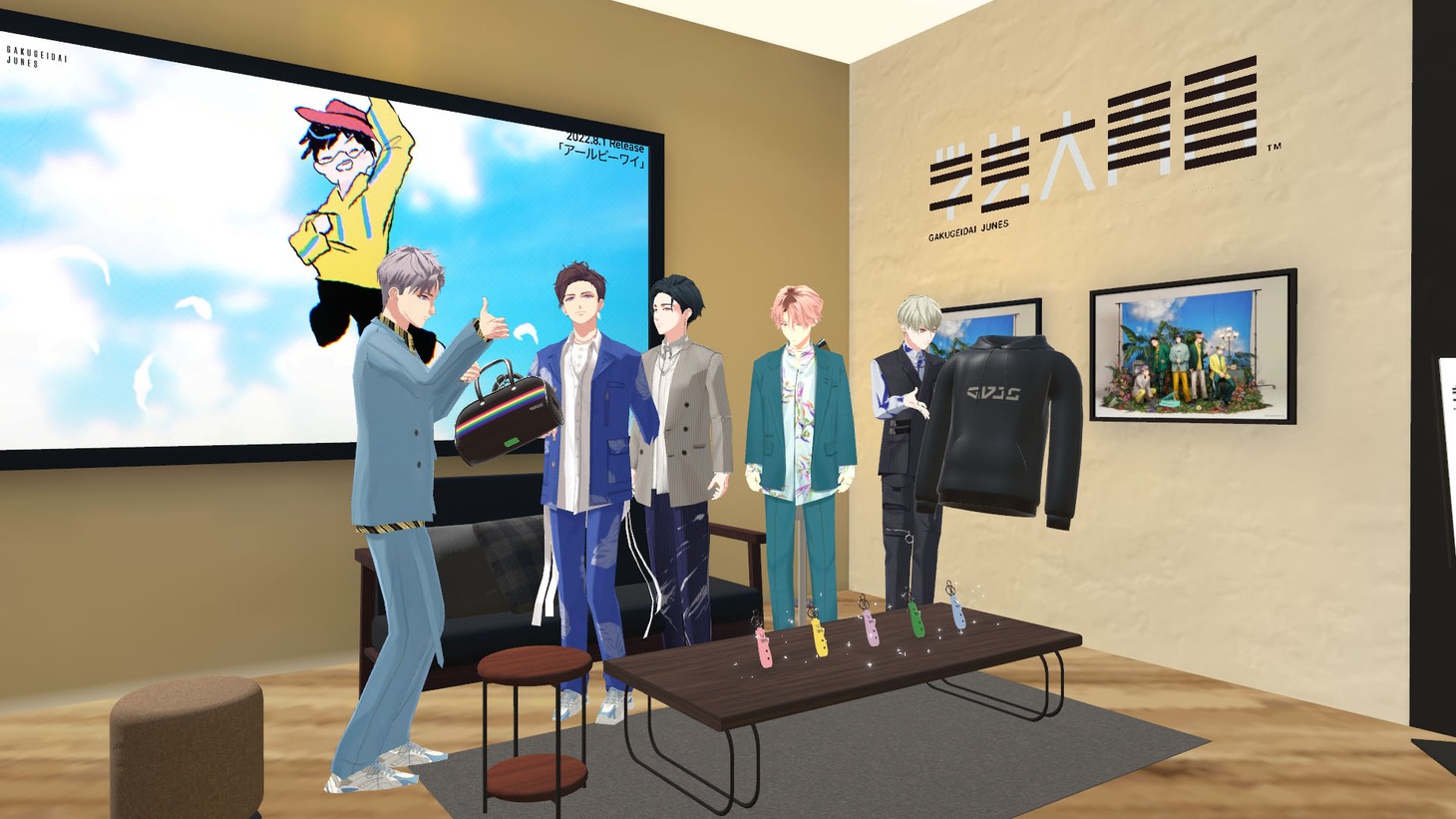 「バーチャルマーケット2022 Winter」内BEAMSバーチャルショップコラボレーションの様子。