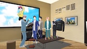 「バーチャルマーケット2022 Winter」内BEAMSバーチャルショップコラボレーションの様子。