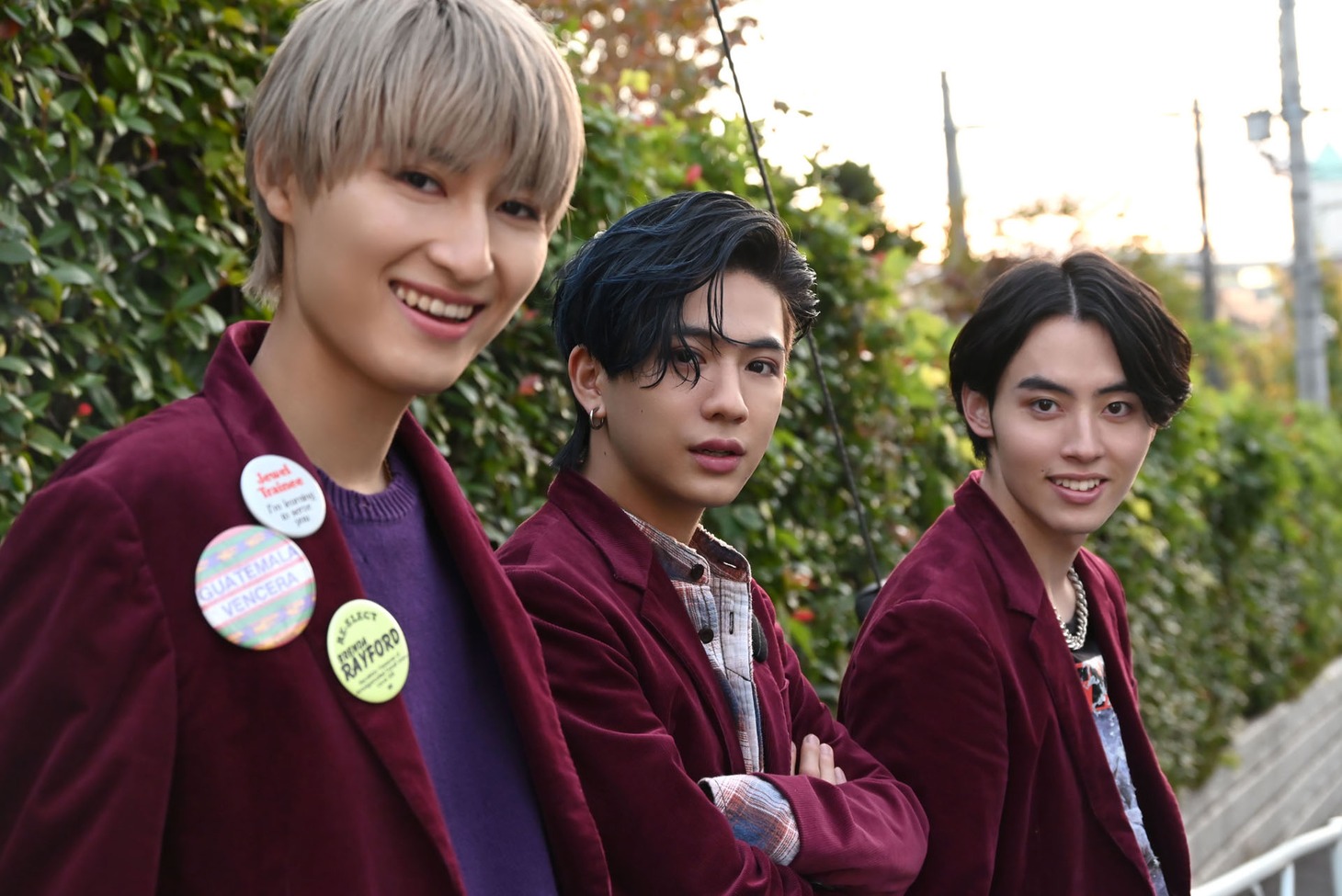 SUPER★DRAGONの飯島颯、田中洸希、松村和哉。
