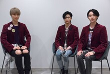 SUPER★DRAGONの飯島颯、田中洸希、松村和哉。