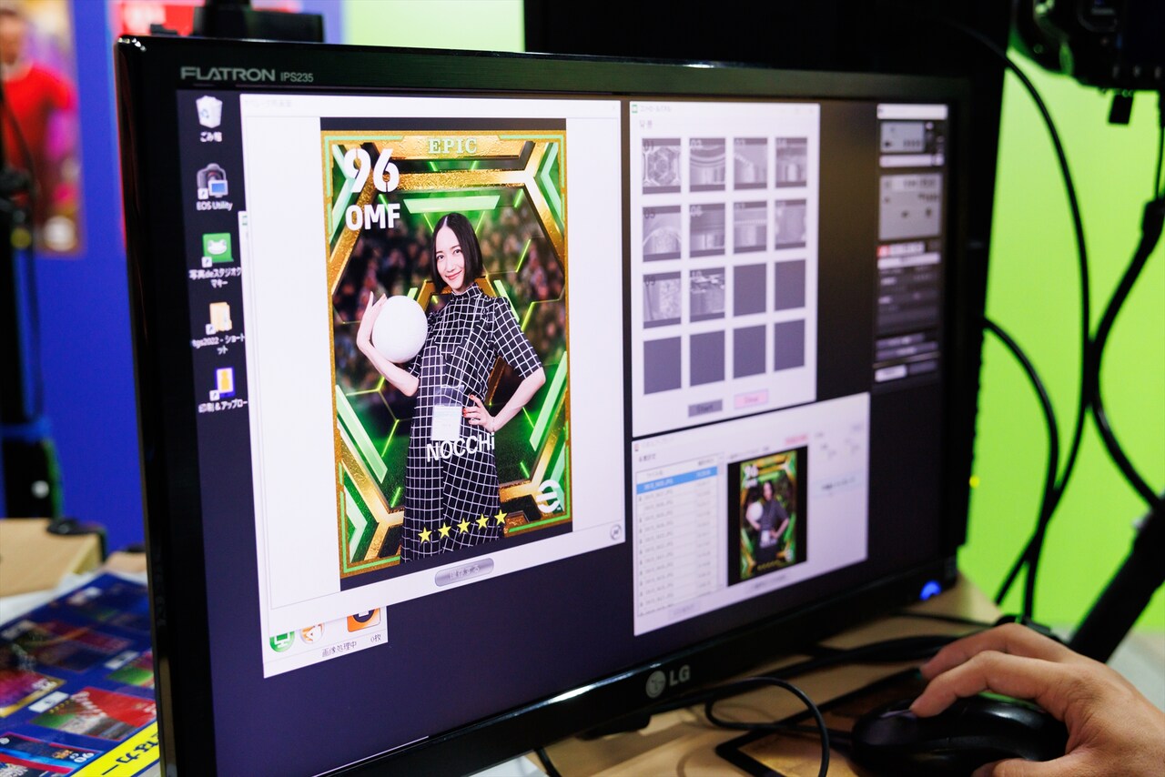撮影した写真はその場で即フォトカードに。