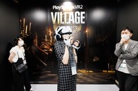 カラスに驚くのっちさん。