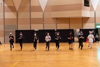 「豆柴の大群なりの合宿」3日目救済措置のシャトルランの様子。