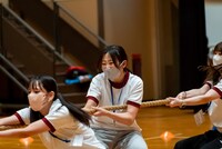 綱引きの様子。