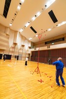 玉入れデモンストレーションの様子。