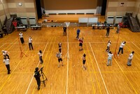 玉入れの様子。