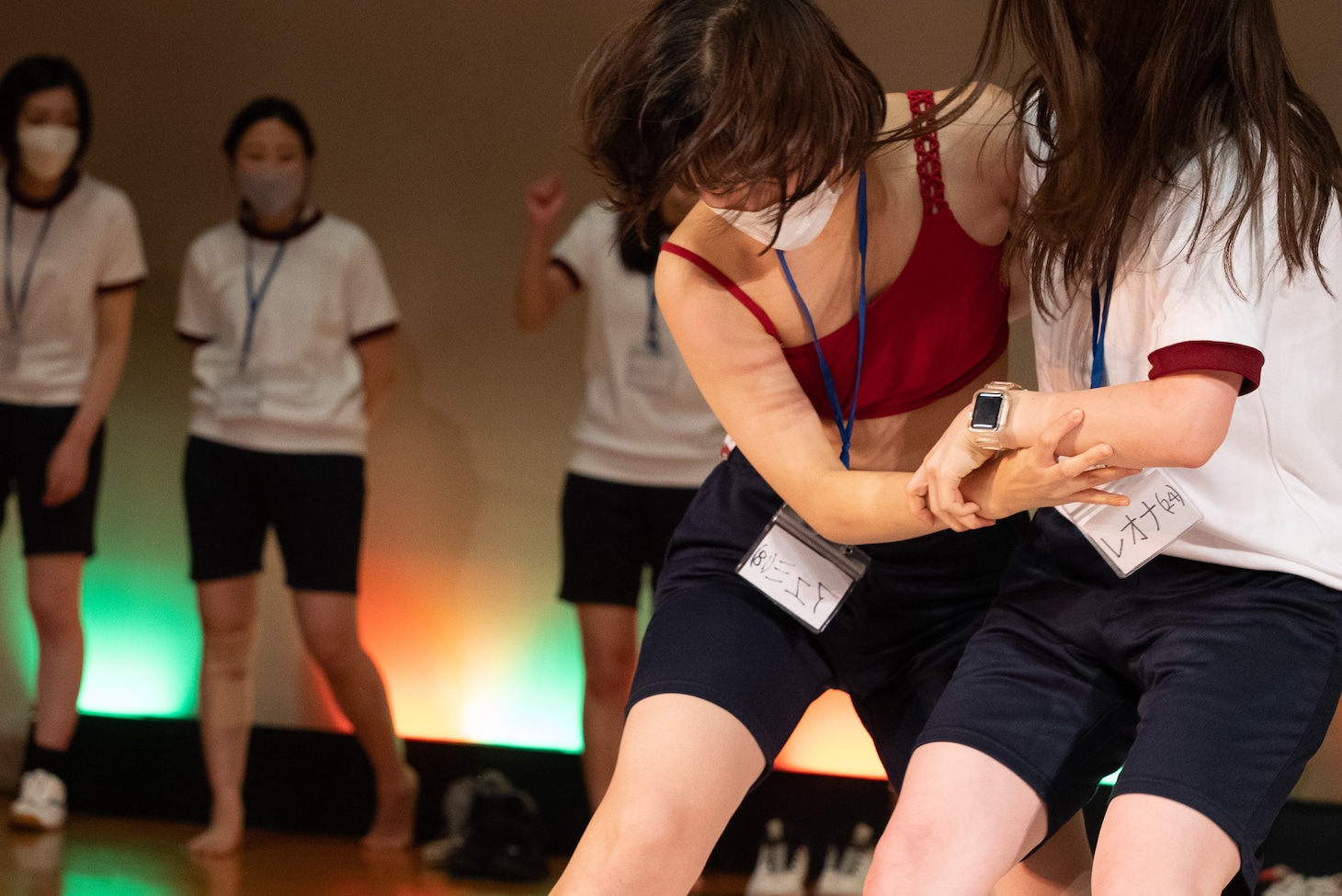 相撲の様子。