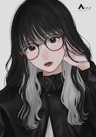 あおいあめのイラスト。