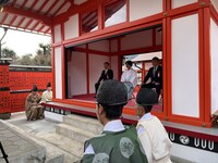 ねぎ（Novelbright）1日禰宜就任の様子。