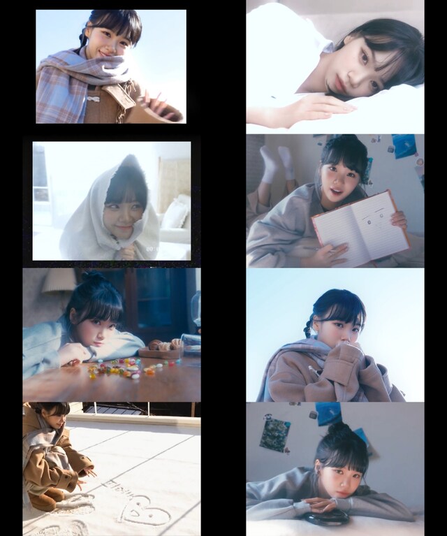 KIM CHAEWON（
LE SSERAFIM）が宇多田ヒカル「First Love」をカバーする動画の切り抜きカット。(P)&(C) SOURCE MUSIC