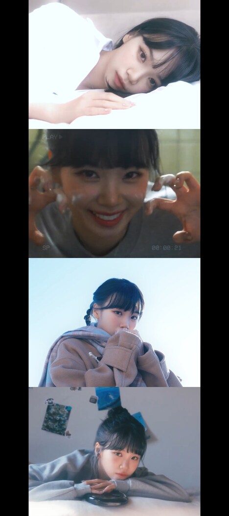 KIM CHAEWON（
LE SSERAFIM）が宇多田ヒカル「First Love」をカバーする動画の切り抜きカット。(P)&(C) SOURCE MUSIC