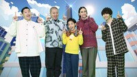 「上には上がいる！」に出演する（左から）チョコレートプラネット、村山輝星、滝沢カレン、藤原丈一郎。(c)TBS